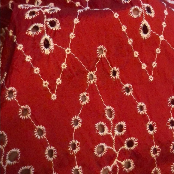 ZARA RED EMBROIDERED DRESS - Picture 6 of 7